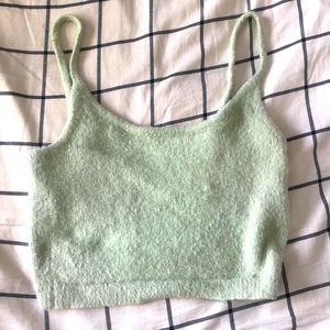 PacSun Kendall and Kylie green fuzzy tank